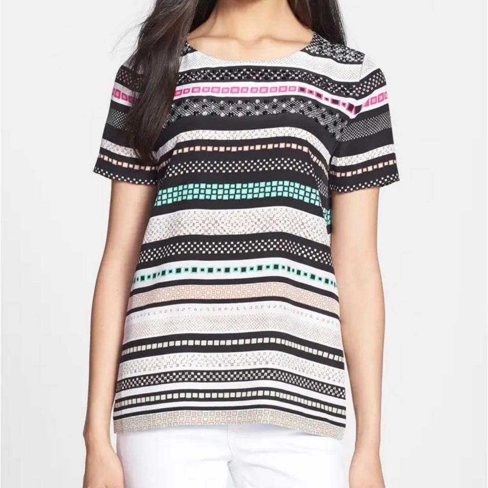 Diane von Furstenberg Tori Silk Patterned Top